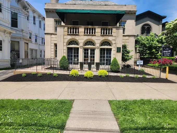 Commercial stone building landscaping in Erie, PA